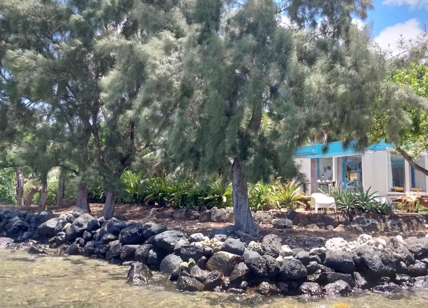 Homestay Bungalow Les Pieds Ds L Eau, La Maison Bleue Moorea French Polynesia